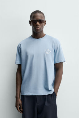 CAMISETA TEXTO SORRENTO / Azul claro - Zara фото 2