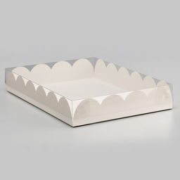 Цена за 5 шт. Коробка для печенья, белая, 25×18×3 см