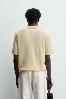 POLO PUNTO REGULAR FIT PIQU? / Amarillo claro