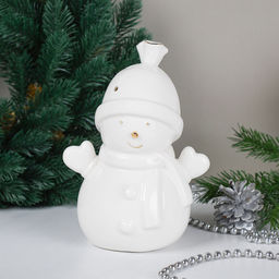 Фигурка Снеговик с подсветкой 19 см новогодний / YZ21630 /уп 24/LED - Галеонтрейд фото 2