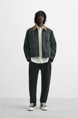 CORDUROY CARROT FIT TROUSERS
