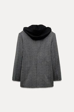COMBINED HERRINGBONE BLAZER WITH HOOD - Zara фото 3