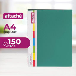 Скоросшиватель пластиковый с пруж.мех.ATTACHE F612/07 17мм зеленый