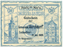 20 геллеров 1920 года Австрия Форхдорф (нотгельд)
