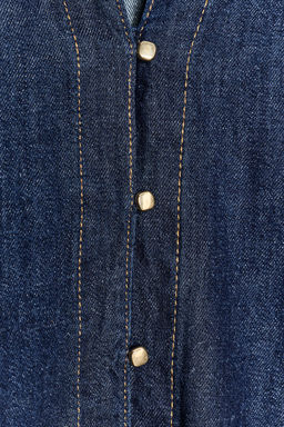DENIM EFFECT BUTTON-UP SHIRT - Zara фото 6
