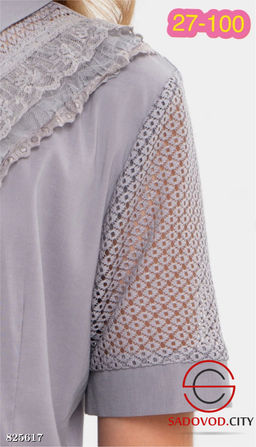 Рубашка для девочки с кружевом