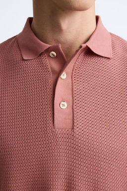 OPEN TEXTURED POLO SHIRT - Zara фото 9