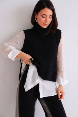 Martichelli Жилет вязаный чёрный  фото 2