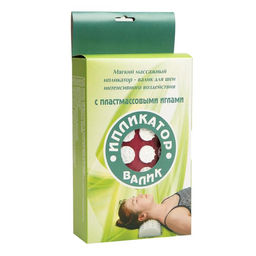 Аппликатор Кузнецова, валик для шеи, спанбонд, красный, 14×23 см