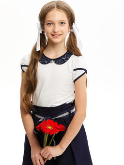 Блузка белый 202230609 - Nota bene фото 11