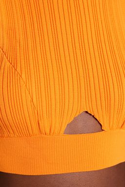 Turuncu Crop Triko Pencere/Cut Out Detayl? Bluz TPRSS23BZ00058 - Trendyolmilla фото 5