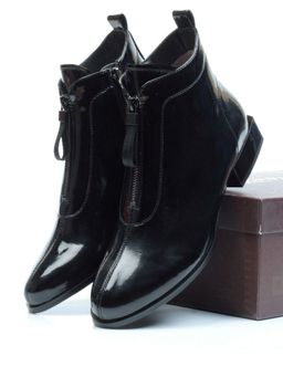 01-C1453-1-21R100-M BLACK Ботинки демисезонные женские (натуральная кожа, байка) - No name фото 17