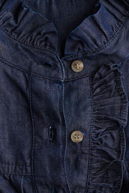 Blusa denim con cuello de volantes - H&m фото 5
