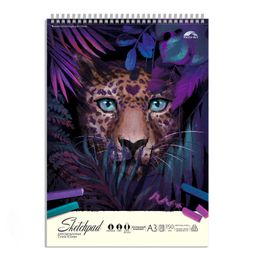 Альбом для смешанных сухих техник А3 30 л., арт. 59478 / 10 ЛЕОПАРД (назначение: карандаши, пастель,