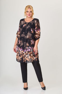 Костюм Svetlana Style 970 черный+цветы