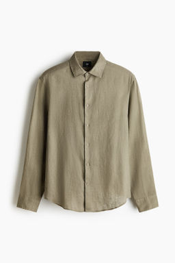 Camisa de lino Slim Fit - H&m фото 4