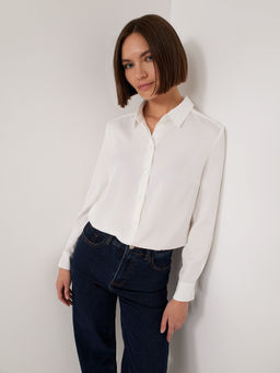 Рубашка однотонная B2412/snowdrop - Emka фото 3