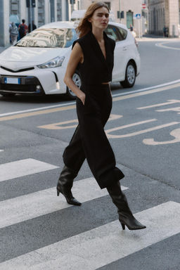 HIGH-WAIST CULOTTE TROUSERS - Zara фото 3