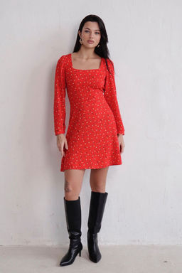 Платье с вырезом каре отрезное по талии - Martichelli фото 75