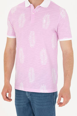 U. S. Polo Assn Мужская розовая футболка с воротником-поло - U.s. polo assn фото 6