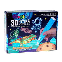 3D ручка с блоком питания, PCL пластик светиться в темноте, голубая - Simaland фото 6
