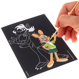 Цена за 3 шт. Гравюра детская, 2 штуки, со стекой, Ну, погоди!