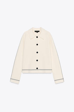KNIT JACKET WITH PIPED SEAMS - Zara фото 4