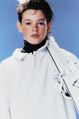 TEXTURED POLO SHIRT AND WIDE-LEG TROUSERS SET - Zara фото 12