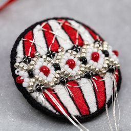 Klart набор для вышивания 10-517 Брошь. Винтажный воздушный шар 3.5 х 5.5 см