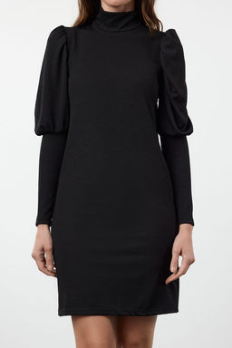 Siyah Fitted/Vucuda Oturan Mini Esnek Orme Elbise TWOAW25EL00357 - Trendyolmilla фото 4