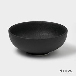 Салатники Magistro Carbon, 250/650/1.2 л, d=11/16/19.5 см, набор 3 шт., керамика, чёрные