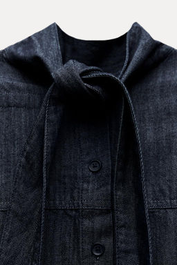 ZW COLLECTION SHIRT WITH TIE AND BUTTONS - Zara фото 9