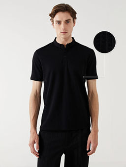 Hakim Yaka K?sa Kollu Erkek Dokulu Ti??rt