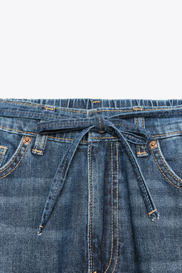 JEANS DENIM TRF RELAXED TIRO MEDIO / Marino - Zara фото 9