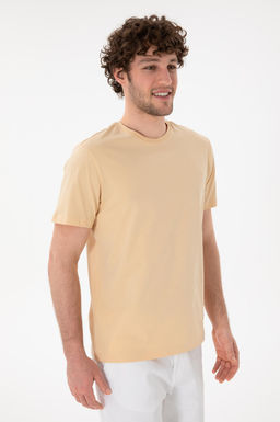 Erkek Regular Fit Bisiklet Yaka Bej Basic Ti__rt Sepette S_rpriz _ndirim - U.s. polo assn фото 2