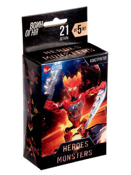 Конструктор-робот «Воин Огня», 19 деталей