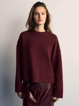 Вязанный джемпер с хлопком в составе / Zarina  фото 4