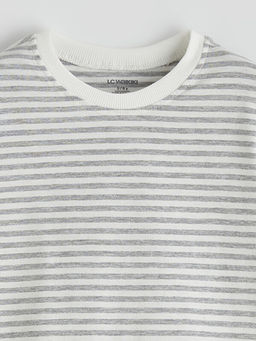 Bisiklet Yaka ?izgili Erkek ?ocuk Ti??rt 2li