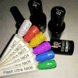 Rihard гель-лак Flash 01 со светоотражающими частицами, 10 мл