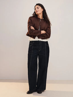 Жакет замшевый с заклепками / Zarina  фото 12