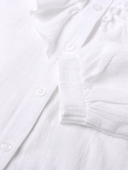 Блузка для девочки MINAKU: Cotton collection, белая, рост 140 см