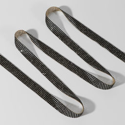 Стразы термоклеевые, d=2.3 мм, ширина - 15 мм, 4.5±0.5 м, чёрные