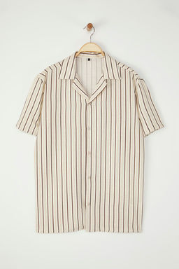 TRENDYOL MAN Ekru Oversize Gomlek TMNSS25GO00060 - Trendyolmilla фото 6