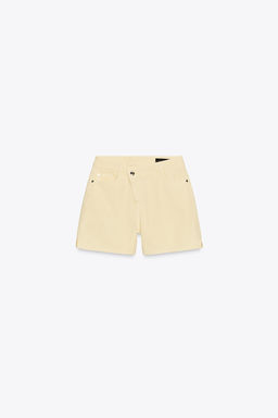Z1975 HIGH-WAIST CROSSOVER WAIST DENIM SHORTS - Zara фото 7