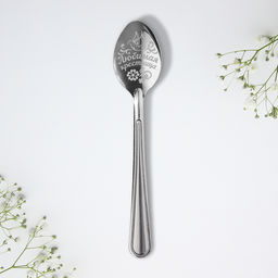 Цена за 3 шт. Ложка чайная с гравировкой Любимая крестница, 3?14 см