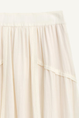 LIMITED EDITION LACE TRIM WOOL SKIRT - Zara фото 7
