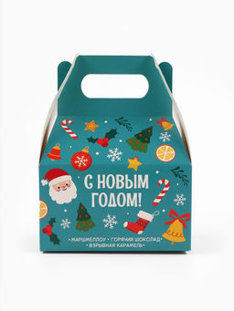 Подарочный набор новогодний С новым годом: маршмеллоу, вкус: пломбир, 40 г, горячий шоколад, вкус: орех, 25 г, карамель взрывная, 15 г - Фабрика счастья фото 9