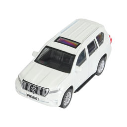Машина металл Toyota Land Cruiser Prado 10,5 см, (белый) инерц, в коробке