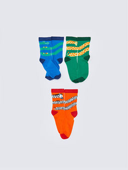Desenli Erkek ?ocuk Soket ?orap 5li