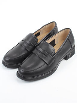 03-PDEB105-1 BLACK Лоферы женские (натуральная кожа)